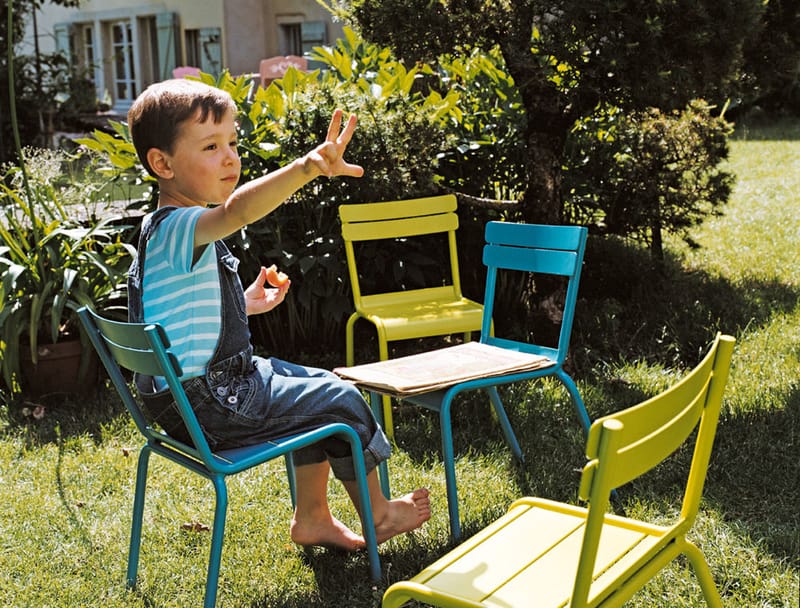 Sedia per bambino Luxembourg Kid di Fermob - verde grigio