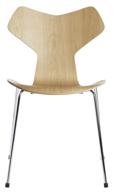 Furniture - Chairs - Grand Prix Stacking chair natural wood / Bois naturel - Fritz Hansen - Chêne naturel - Oak, Steel