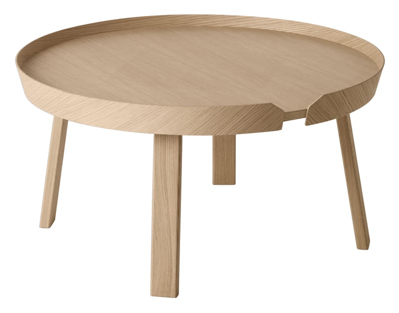 Furniture - Coffee Tables - Around Large Coffee table natural wood Large Ø 72 x H 37,5 cm - Muuto - Ø 72 - Natural oak - Natural oak