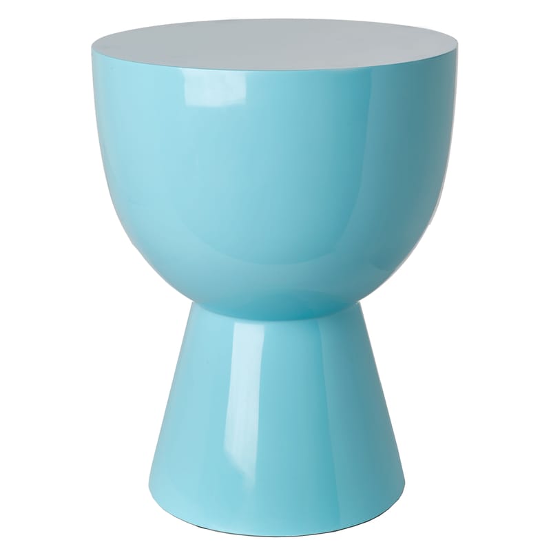 Furniture - Stools - T Stool plastic material blue / Lacquered plastic - Pols Potten - Light blue - Lacquered polyester