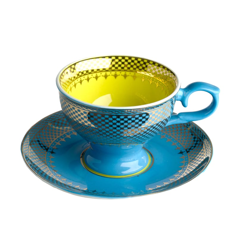 thatsArte.com - Tasse à expresso et soucoupe italienne en céramique Ricco  Deruta Blu - Tasse peinte à la main, céramique fabriquée en Italie, tasses  à