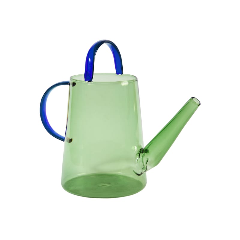 Decoration - Vases - Loop Watering can glass green blue / Watering can - 1 L - & klevering - Green & blue - Glass