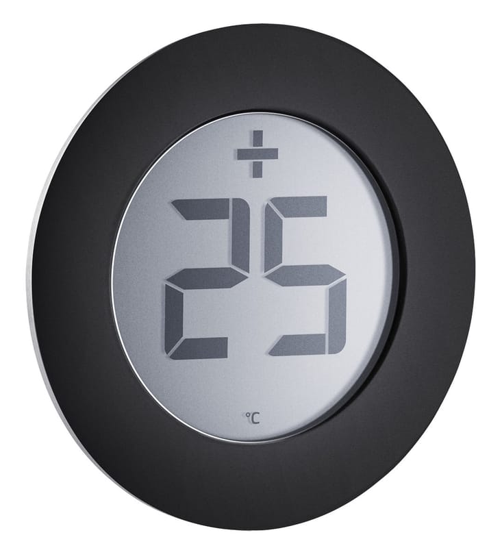 Decoration - High Tech -  Outdoor thermometer metal / Sticker - For window - Eva Solo - Steel & black - Steel, Thermoplastic