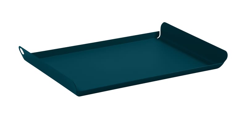 Table et cuisine - Plateaux et plats de service - Plateau Alto métal bleu / Acier - 36 x 23 cm - Fermob - Bleu Acapulco - Acier électrozingué