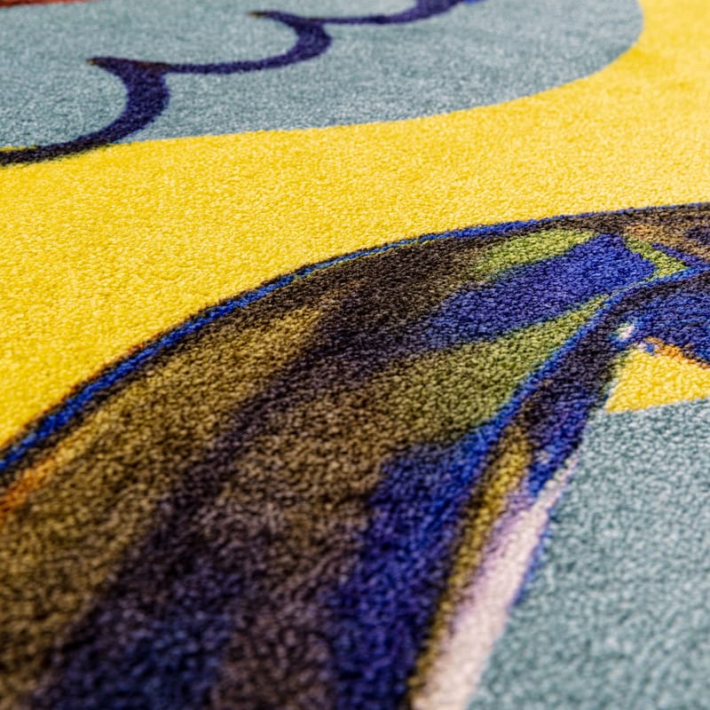 Tapis Wash+dry Exotic Pavo Del Sol 60x140 Cm - Surface Polyamide, Dos Caoutchouc Nitrile Antidérapant - Lavable à 60°C, Séchable - Multicolore