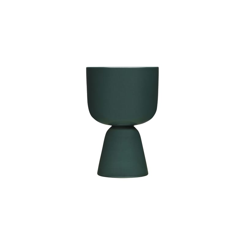 Décoration - Pots et plantes - Pot de fleurs Nappula céramique vert / Ø 15,5 x H 23 cm - Iittala - Vert foncé - Céramique