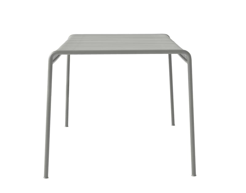 Outdoor - Gartentische - quadratischer Tisch Palissade metall grau / 80 x 80 cm - R & E Bouroullec - Hay - Hellgrau - Galvanisch verzinkten Stahl, Peinture époxy