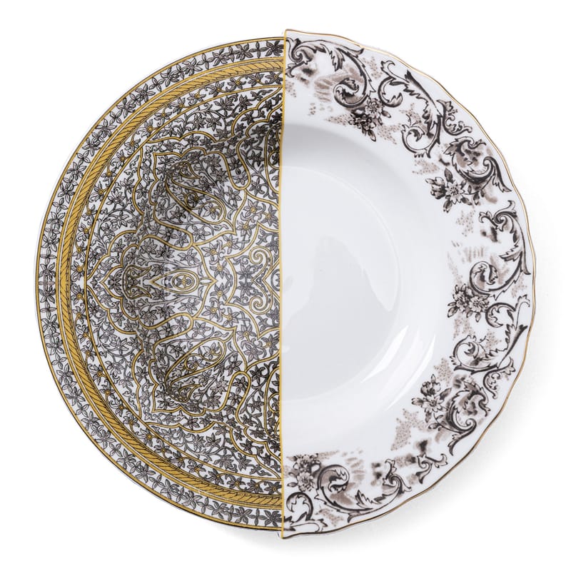 Table et cuisine - Assiettes - Assiette creuse Hybrid Agroha céramique multicolore / Ø 25 cm - Seletti - Agroha - Porcelaine
