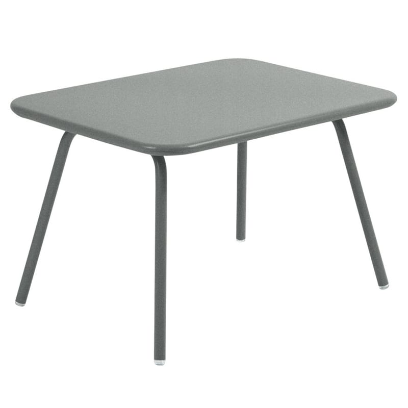 Furniture - Coffee Tables - Luxembourg Kid Coffee table metal grey / Children\'s table - 75 x 55 cm - Fermob - Lapilli grey - Lacquered steel