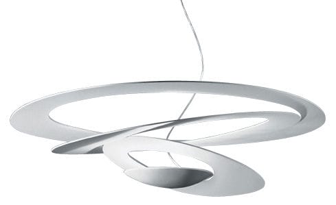 Luminaire - Suspensions - Suspension Pirce métal blanc / Ø 97 cm - Artemide - Blanc - Aluminium verni