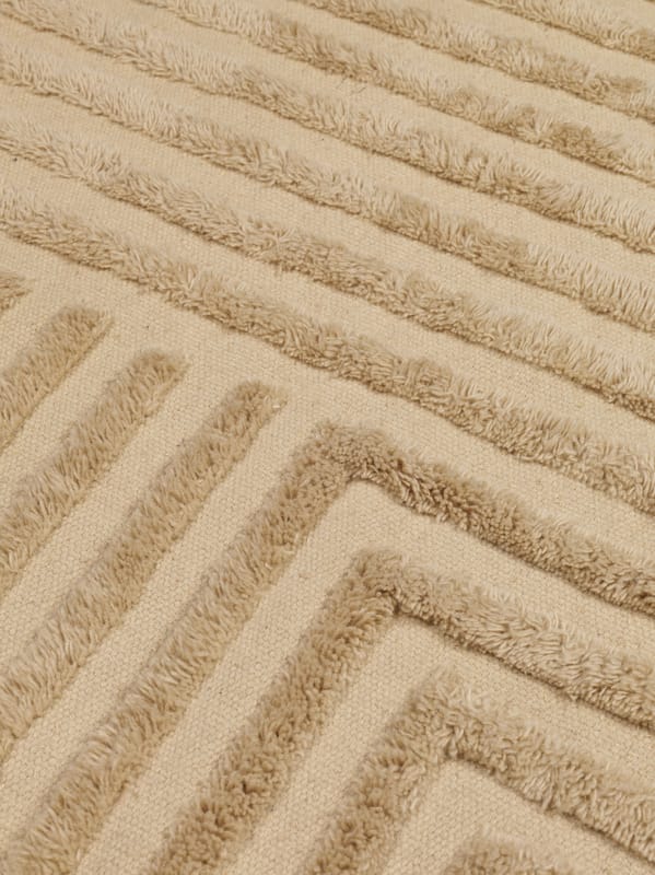 Teppich Crease Wool Large von Ferm Living - sandfarben, hell | Made In  Design