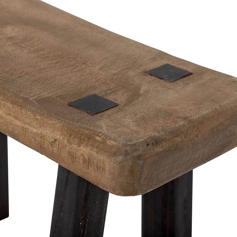 Bloomingville Hern Stool black natural wood Made In Design UK