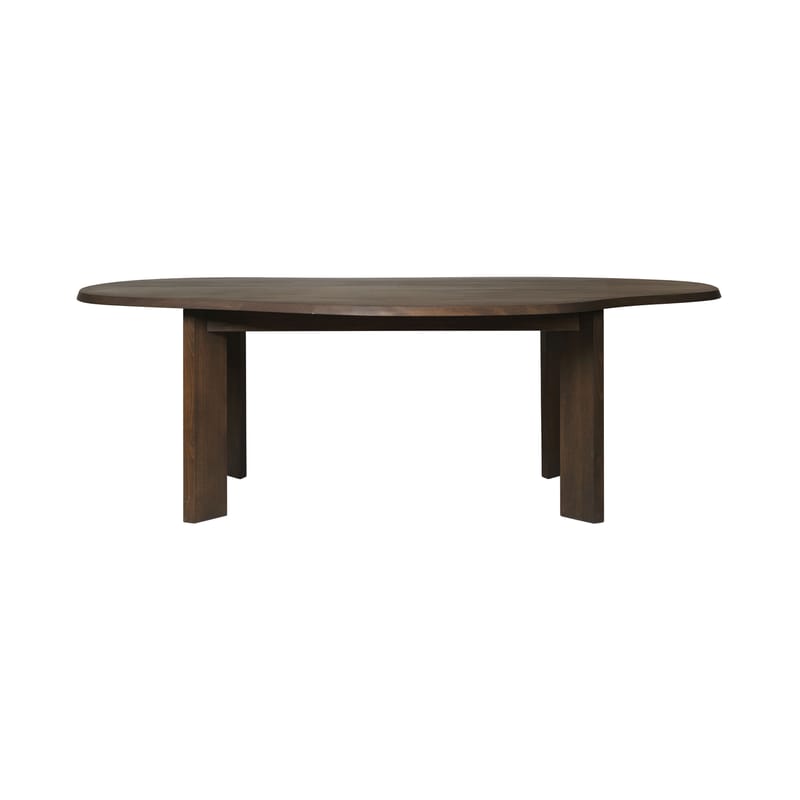 Mobilier - Tables - Table ovale Tarn bois naturel / Forme asymétrique - Ø 220 cm - Ferm Living - Ø 220 cm / Bois foncé - Hêtre massif teinté
