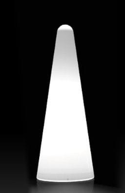 Luminaire - Lampadaires - Lampadaire d\'extérieur Cono plastique blanc / H 113 cm - Slide - H 113 cm - Extérieur - Polyéthylène recyclable rotomoulé