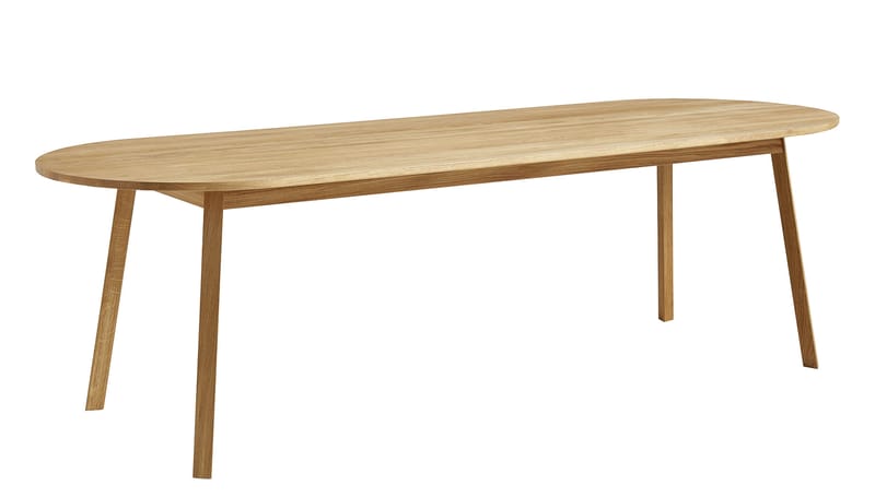 Möbel - Tische - Ovaler Tisch Triangle holz beige / 250 x 85 cm - Hay - Eiche geölt - Eiche