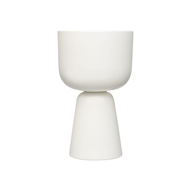 Décoration - Pots et plantes - Pot de fleurs Nappula céramique blanc / Ø 19 x H 32 cm - Iittala - Blanc - Céramique