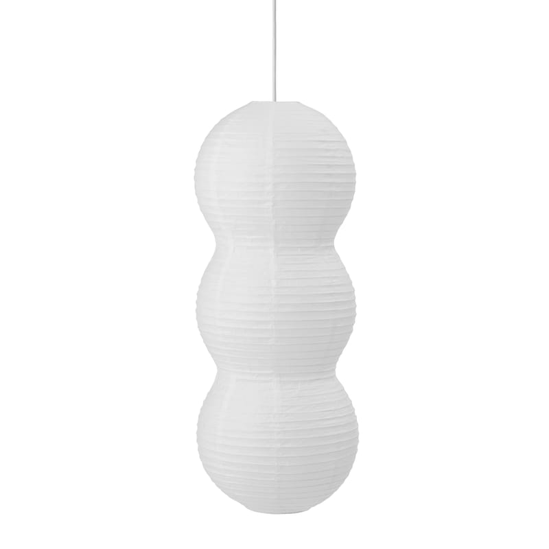 Lighting - Pendant Lighting - Puff Multitude Lampshade paper white / Rice paper - Ø 23 x H 60 cm - Normann Copenhagen - Multitude (lampshade) - Rice paper