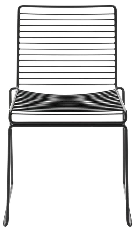 Möbel - Stühle  - Stapelbarer Stuhl Hee metall schwarz - Hay - Schwarz - lackierter Stahl