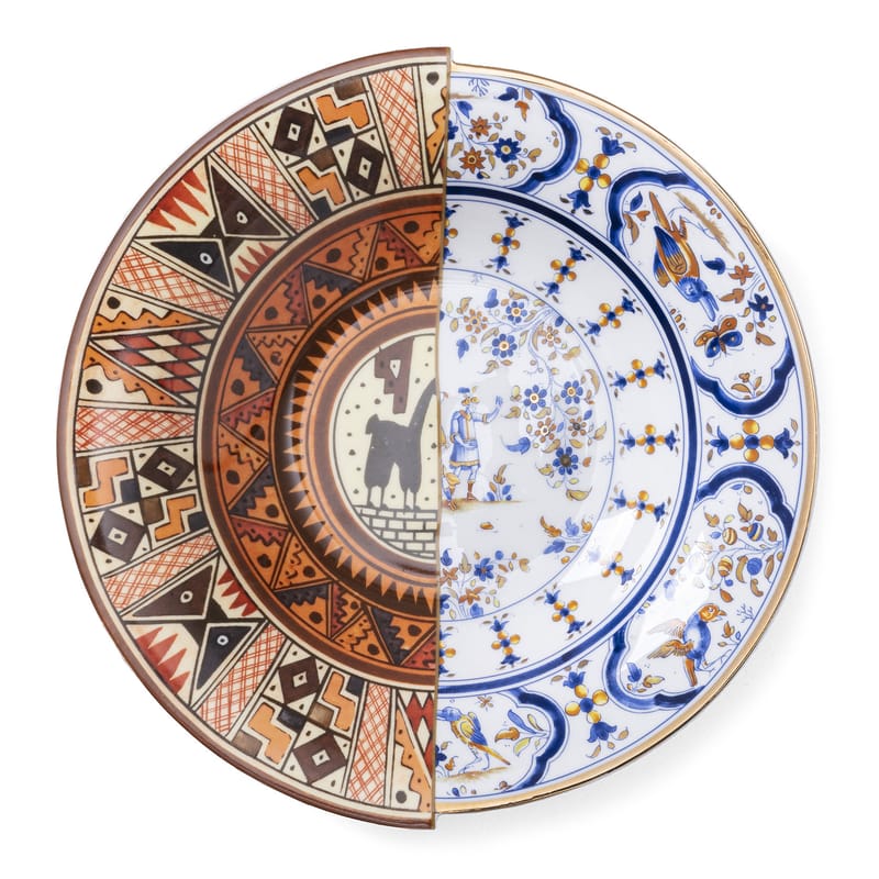 Tableware - Plates - Hybrid Tula Soup plate ceramic multicoloured / Ø 25 cm - Seletti - Tula - China