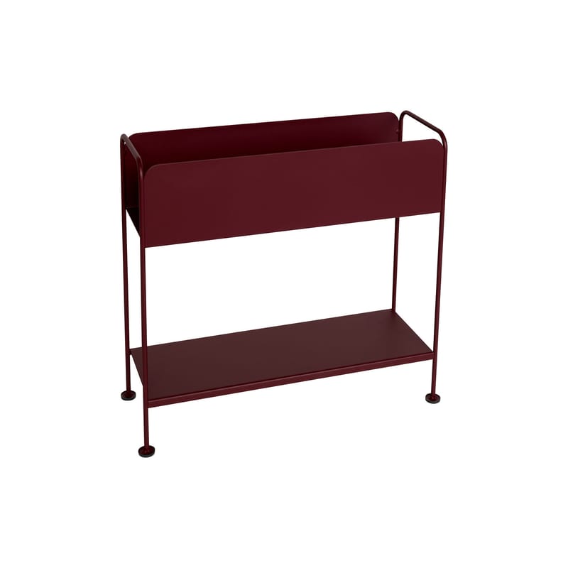 Furniture - Kids Furniture - Picolino Flower-pot holder metal red / Storage - Metal / L 66 x H 63 cm - Fermob - Black cherry - Steel