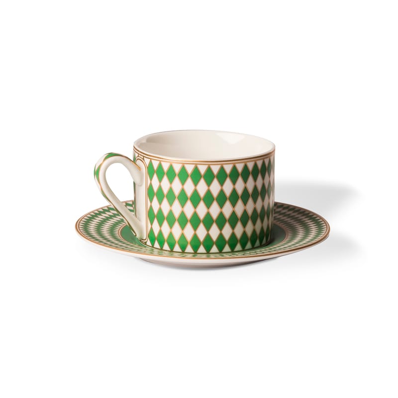 Tazza da tè Chess di Pols Potten - giallo verde