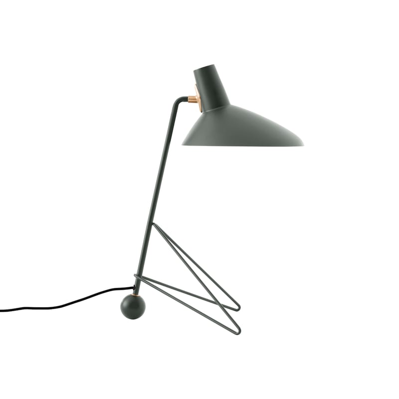 Luminaire - Lampes de table - Lampe de table Tripod HM9 métal vert / Modèle de 1953 - &tradition - Vert Mousse - Acier, Aluminium