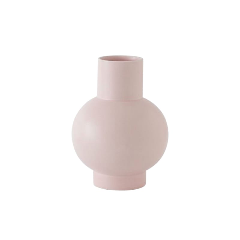 Decoration - Vases - Strøm Small Vase ceramic pink / H 16 cm - Handmade ceramic - raawii - Blush coral - Ceramic