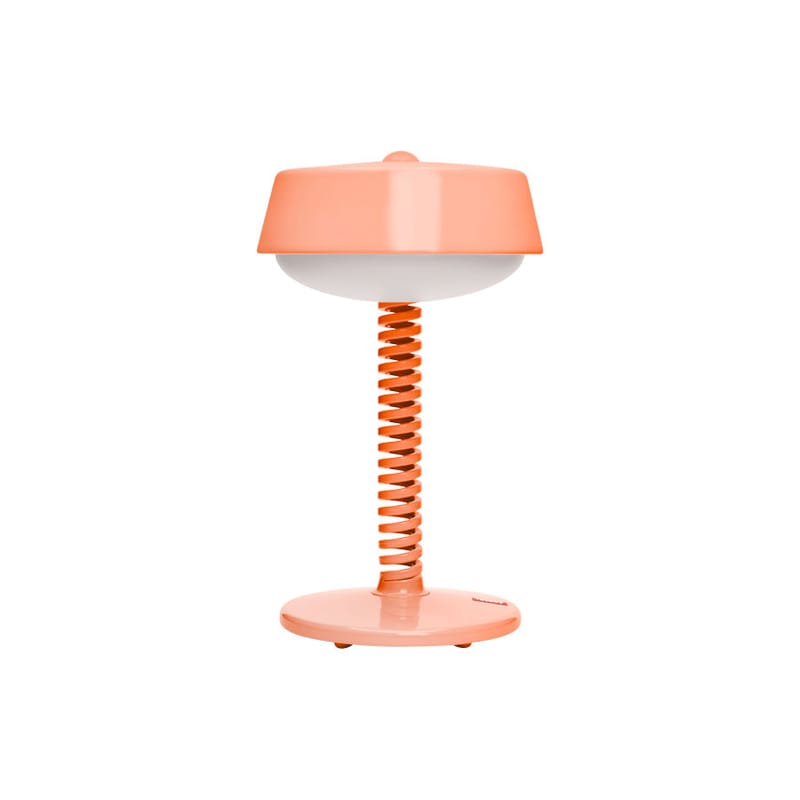 Decoration - Children\'s Home Accessories - Bellboy Wireless rechargeable outdoor lamp metal orange orange metal / Ø 18 x H 30 cm - Fatboy - Peach Cherry Glow - Aluminium, Polypropylene, Steel