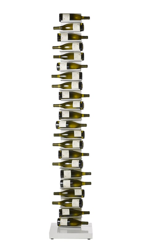 Tableware - Around wine - Ptolomeo Vino Bottle holder metal white / Sur socle - H 213 cm - Opinion Ciatti - White - Lacquered metal