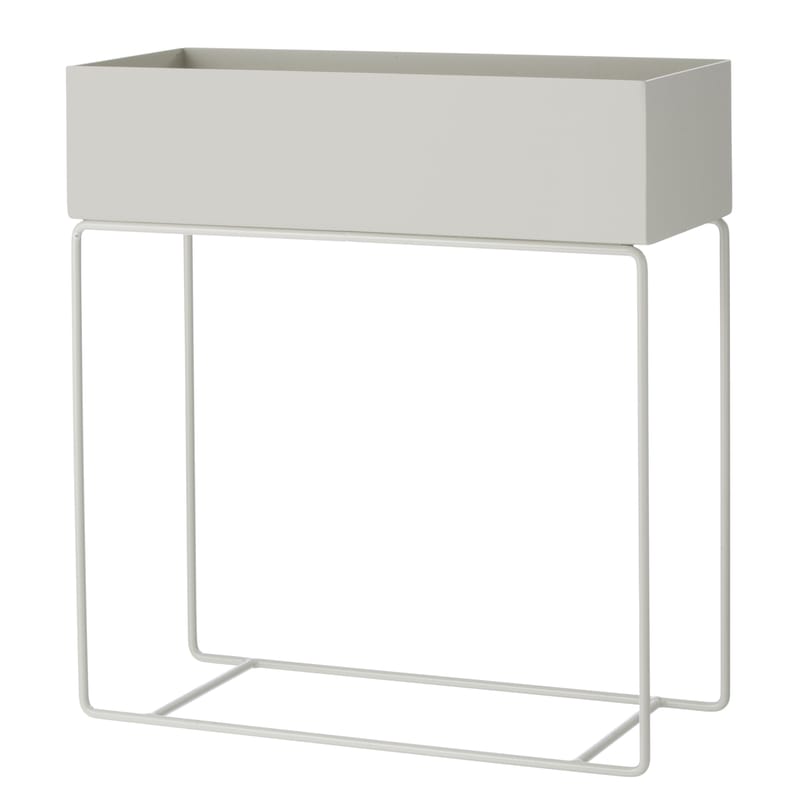 Furniture - Kids Furniture - Plant Box Standing flowerpot metal grey W 60 x H 65 cm - Ferm Living - Grey - Epoxy lacquered steel