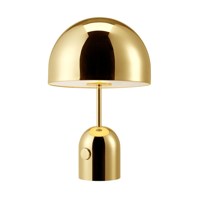 Illuminazione - Lampade da tavolo - Lampada da tavolo Bell Small oro metallo / H 44 cm - Tom Dixon - Ottone - Acciaio