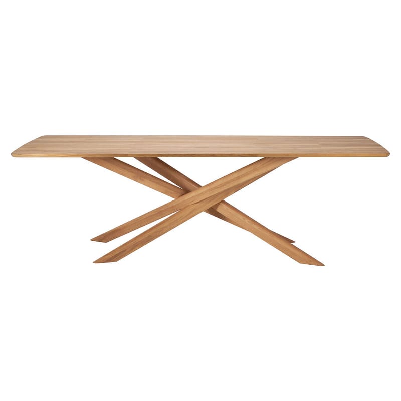 Outdoor - Garden Tables - Mikado Outdoor Rectangular table natural wood / 240 x 108 cm - Teak / Seats 10 - Ethnicraft - Teak - Solid teak