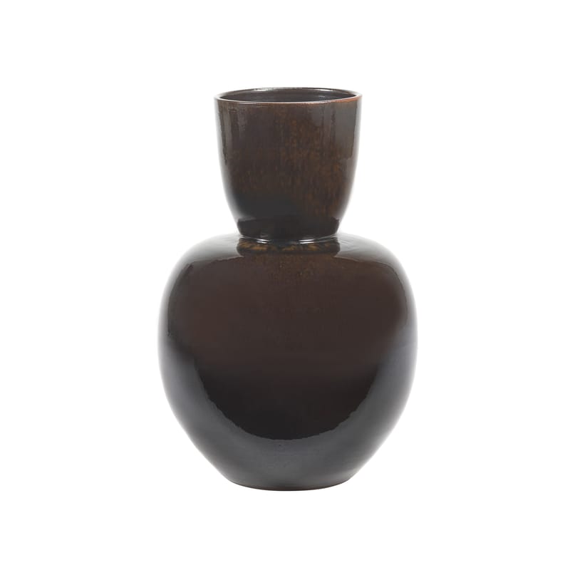 Decoration - Vases - Pure Medium Vase ceramic brown / Sandstone - 28 x H 45 cm - Serax - H 45 cm / Dark brown - Sandstone