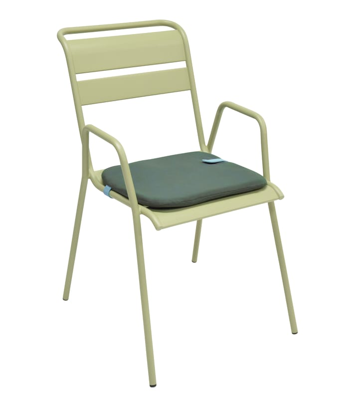 JAVAAN - Gallette de chaise 45x45 cm - avec cordons de fixation - Driftwood