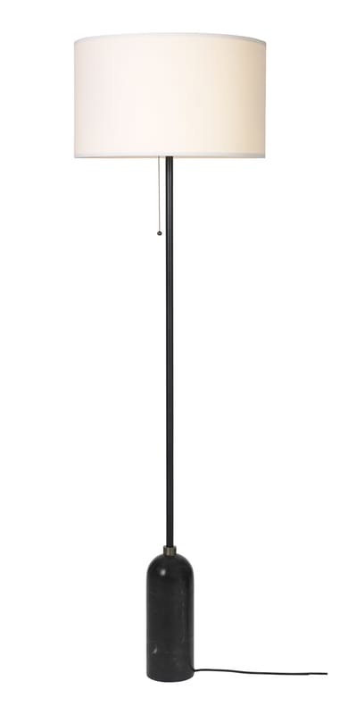 Lampadaire noir orientable avec abat-jour gris clair 50 cm - Parte