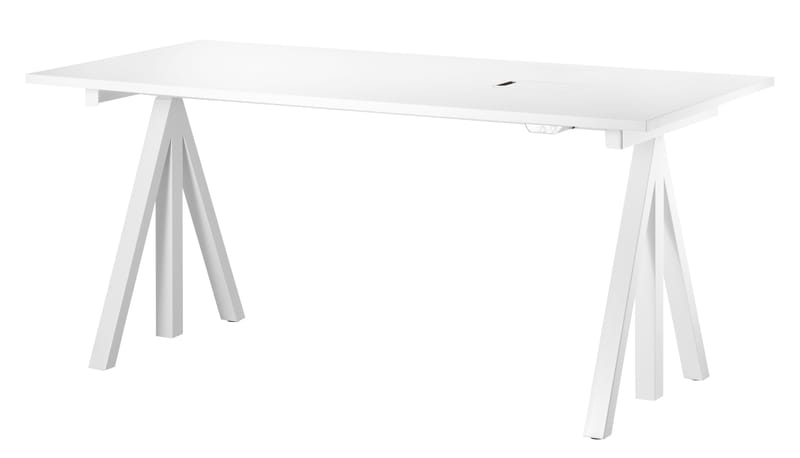 Furniture - Office Furniture - String Works™ Legs metal white For desk - Motorized - String Furniture - White - Lacquered steel