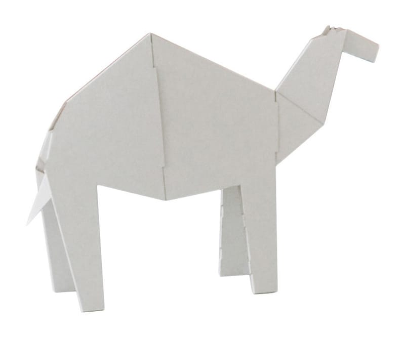 Éco Design - Production locale - Figurine My Zoo Dromadaire papier blanc / Géante - L 195 x H 133 cm - Magis - Blanc - Carton