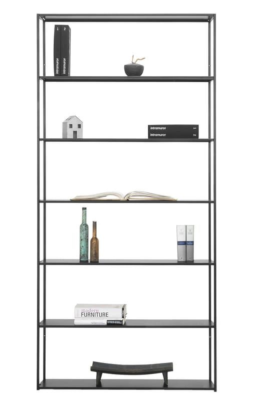 Furniture - Bookcases & Bookshelves - Easy Irony Bookcase metal black 104 x 226 cm - Zeus - Black copper - Painted steel