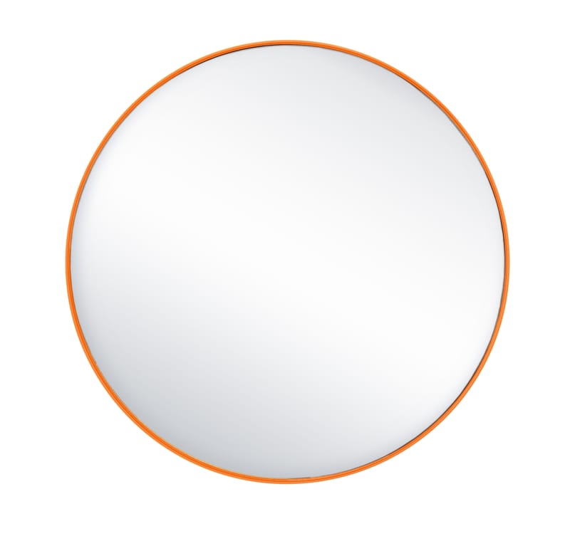 Dekoration - Spiegel - Wandspiegel G16 metall orange / Ø 44,8 cm - Stahl - Tolix - Kürbis - Glas, poliert, Lackierter recycelter Stahl