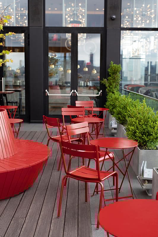 Red bistro table outlet