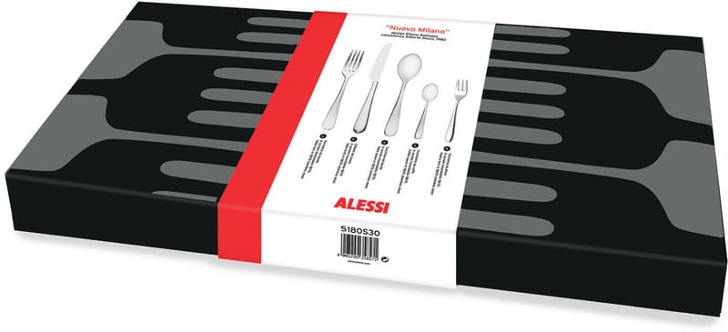 Tableware - Cutlery - Nuovo Milano Cutlery set metal - Alessi - Polished steel - Polished stainless steel