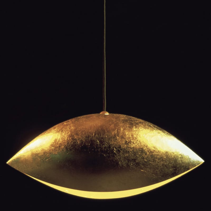 Lighting - Pendant Lighting - Malagola Pendant metal gold - Catellani & Smith - Gold - Aluminium, Gold leaf