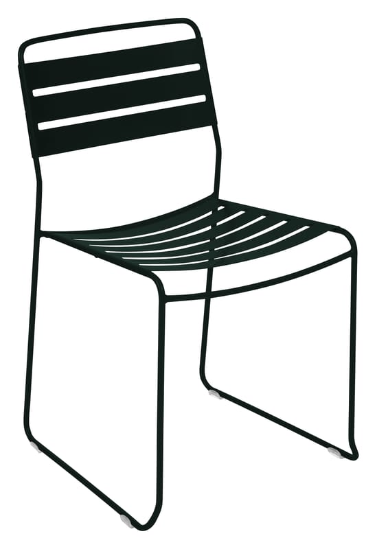 Möbel - Stühle  - Stapelbarer Stuhl Surprising metall schwarz - Fermob - Lakritz - Stahl
