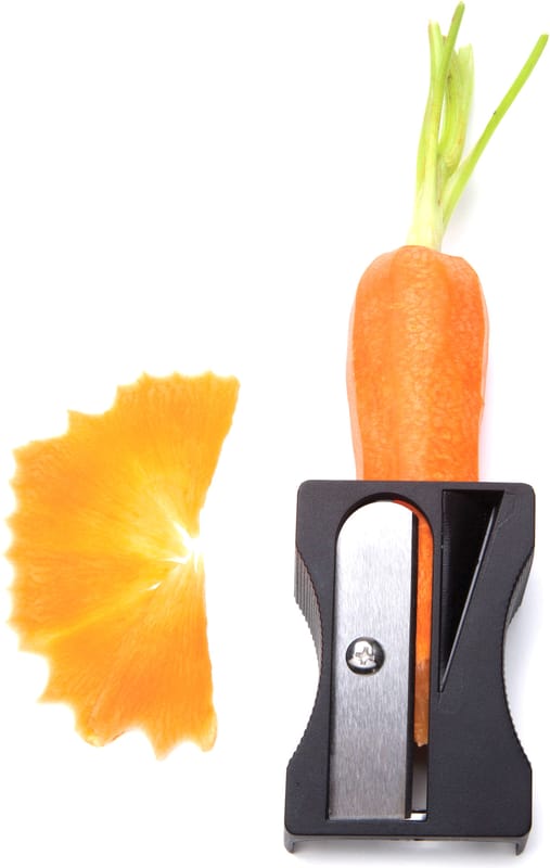 Tisch und Küche - Gute Laune Accessoires - Gemüseschäler Karoto plastikmaterial schwarz / Gemüseschneider - Pa Design - Orange - ABS, rostfreier Stahl