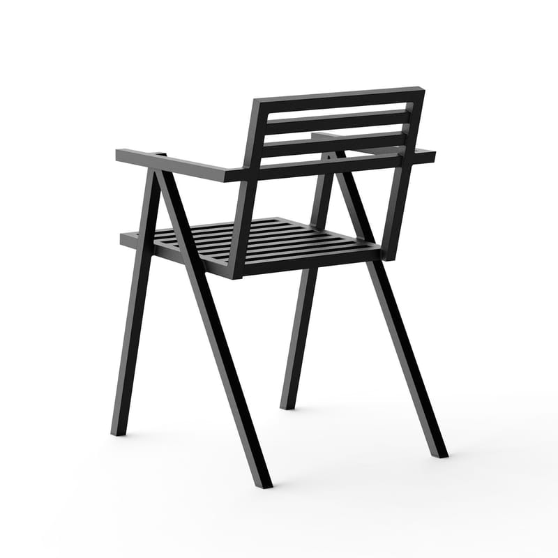 Black metal best sale stacking garden chairs