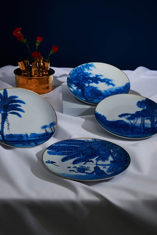 Plat à cake bleu profond, Assiettes et plats, Vaisselle, 🍶 Art de la  table