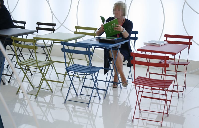 Emu Arc en Ciel Foldable table azur blue Made In Design UK