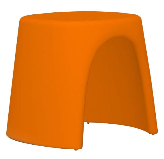 Mobilier - Tabourets bas - Tabouret empilable Amélie plastique orange - Slide - Orange - polyéthène recyclable
