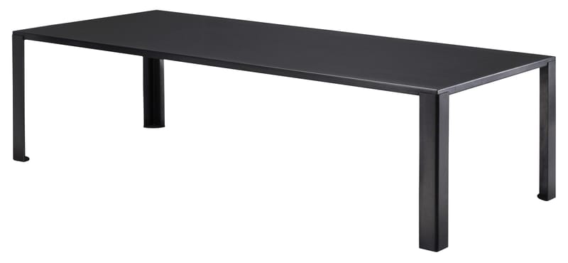 Mobilier - Tables - Table rectangulaire Big Irony / Maurizio Peregalli, 2000 - 238 x 100 cm - Zeus - L 238 / Acier phosphaté noir - Acier phosphaté