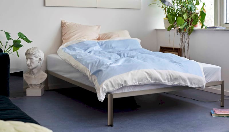 Furniture - Beds - Connect Bed frame metal white / Metal - 140 x 200 cm - Hay - 140 x 200 cm / White - Powder steel